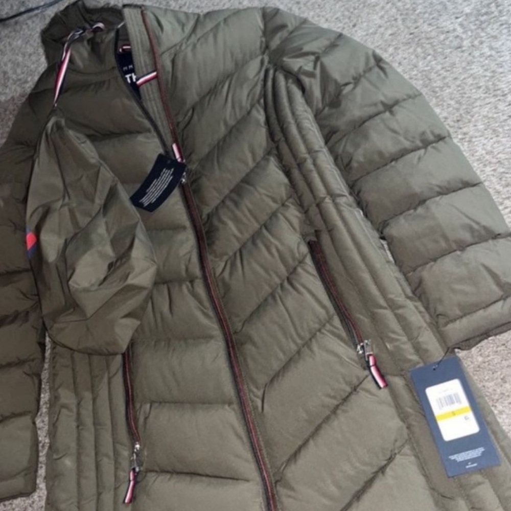 Tommy Hilfiger Womens Hooded Packable Puffer Coat, MultiColor, Size S